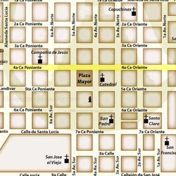 mapa antigua guatemala