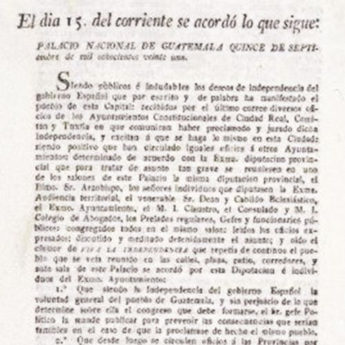 ¿Quiénes firmaron el acta de Independencia de Guatemala