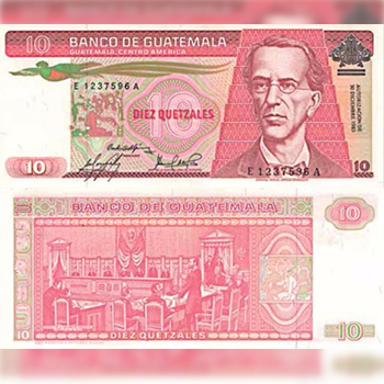 Historia del billete de 10 quetzales en Guatemala
