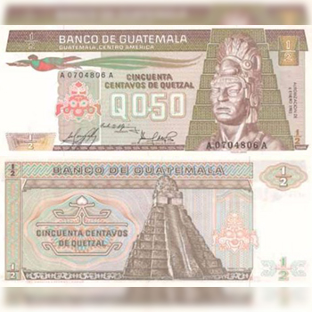 Historia del billete de 50 centavos de quetzal en Guatemala