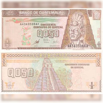 Historia del billete de 50 centavos de quetzal en Guatemala