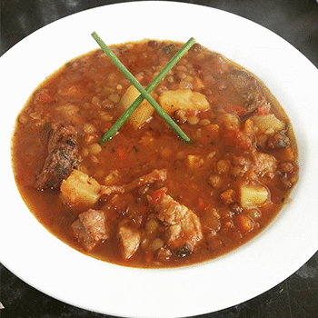 Receta de guisado de lentejas guatemalteco