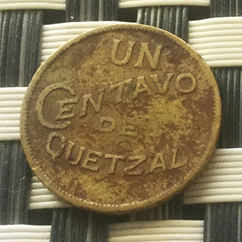 Historia de la moneda de 1 centavo de quetzal en Guatemala
