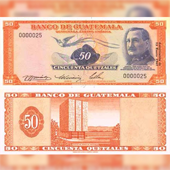 Historia del billete de 50 quetzales en Guatemala