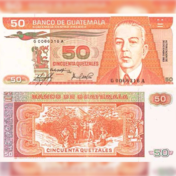 Historia del billete de 50 quetzales en Guatemala