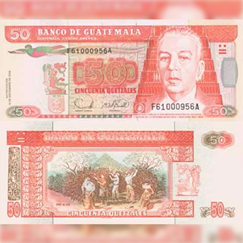 Historia del billete de 50 quetzales en Guatemala