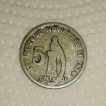 Historia de la moneda de 5 centavos de quetzal en Guatemala
