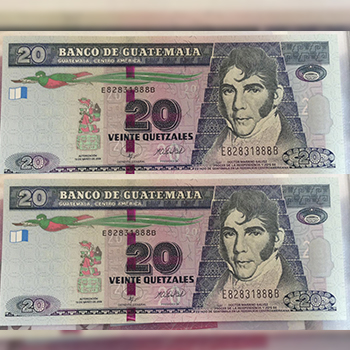 Personajes en los billetes de Guatemala