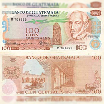 Historia del billete de 100 quetzales de Guatemala