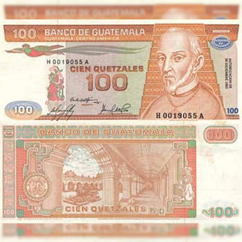 Historia del billete de 100 quetzales de Guatemala
