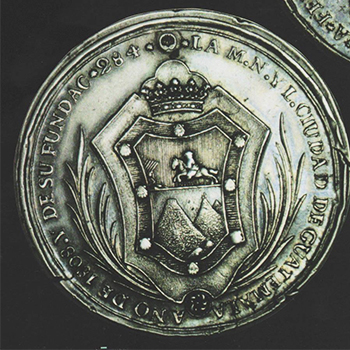 Escudo de armas de la ciudad de Guatemala y Antigua Guatemala