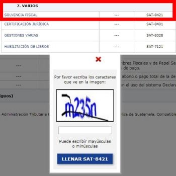 solvencia fiscal declaraguate