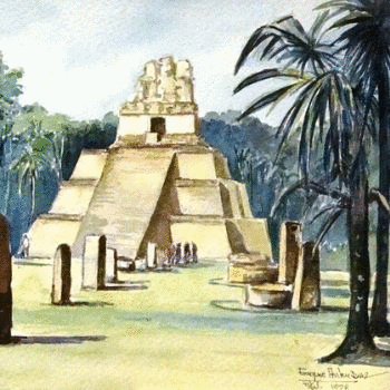 construcción templo II tikal Petén