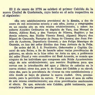 traslados ciudad de guatemala acta primer cabildo