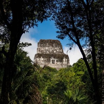 templo IV o de la serpiente bicéfala ruinas tikal petén