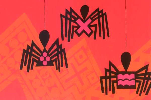 Anansí, dios araña, e hijos foto - libro de fábulas de México ilustrado