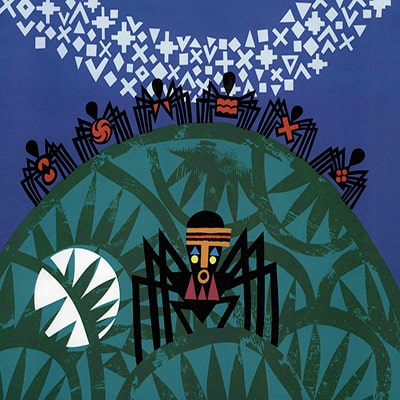 Anansí, el dios araña, foto libro de la fábula de anansí y sus hijos