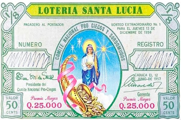 Cachito de Santa Lucía, lotería 