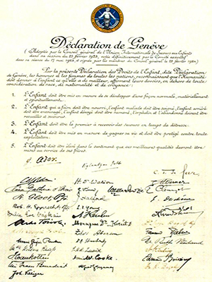 Declaración de Ginebra, francés, 1923