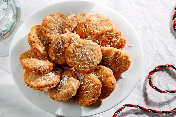 Tortitas de yuca dulces con coco