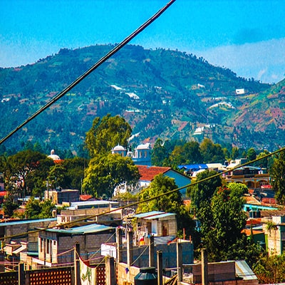 Mapa del Municipio de Santiago Domingo Xenacoj, amanecer. Foto-Xenacoj a colores