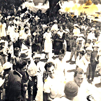 Mapa del Municipio de Santiago Domingo Xenacoj, feria de antaño, 1960. Foto-Xenacoj a colores