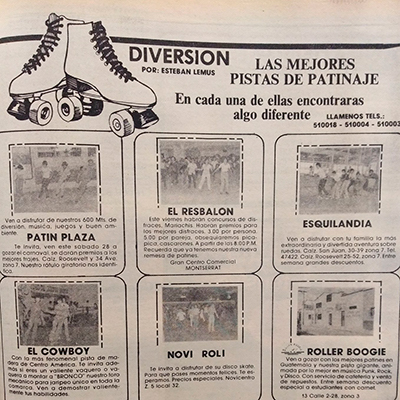Antiguas pistas de patinaje de Guatemala - Foto Periodico el Gráfico
