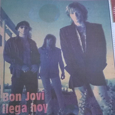 Concierto único de Bon Jovi en Guatemala, 1993, prensa - Foto Rock Chapín