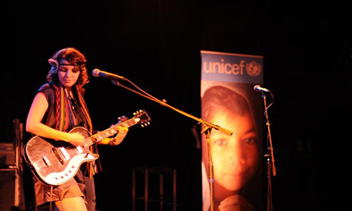 Los inicios de Gaby Moreno en la música, UNICEF 2010 - Foto Gaby Moreno