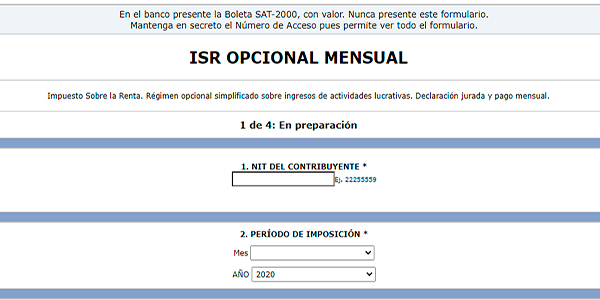 Pasos para el pago del ISR con opción mensual en línea - Foto Guatemala . com