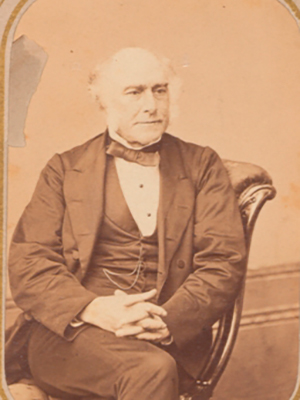 Descripción de foto - Retrato en sepia de George Ure Skinner. - Crédito - Cornell University Library Digital Collection