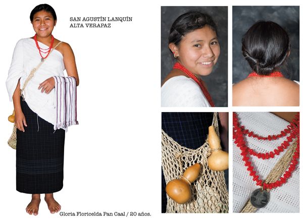 Descripción de foto - Traje típico femenino del municipio de San Agustín Lanquín. - Crédito de foto - Pinterest