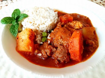 Receta para cocinar recado rojo guatemalteco.