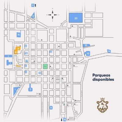 Ubicación de parqueos en Antigua Guatemala, Sacatepéquez-01
