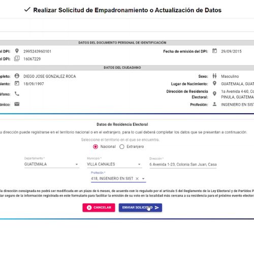 Pasos para empadronarse en línea en Guatemala 