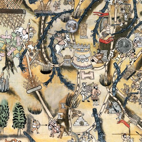 Lienzo de Quauhquechollan, considerado el primer mapa de Guatemala 