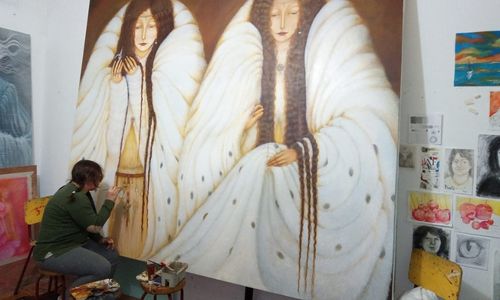 Obra Dos Mariposas Blancas de Beatriz Sandoval