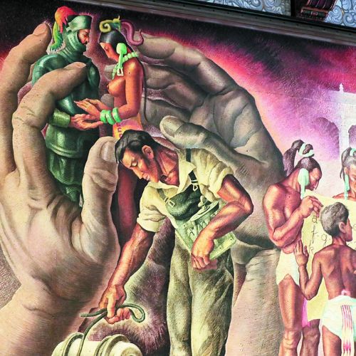 Murales en el Palacio Nacional de la Cultura