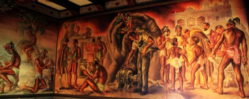 Murales en el Palacio Nacional de la Cultura