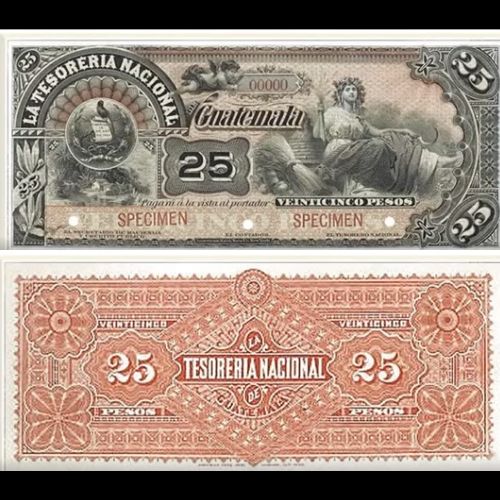 El billete de 25 pesos que existió en Guatemala