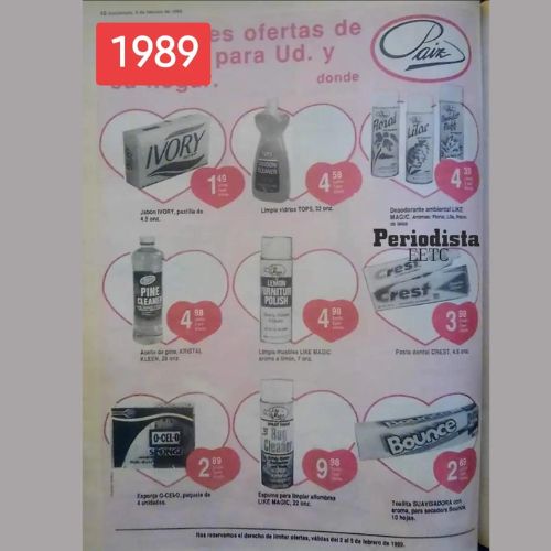 Precios de antaño en Guatemala