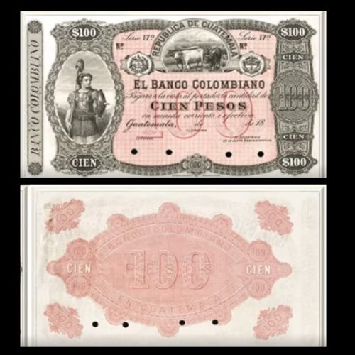 Historia del billete de 100 pesos que existió en Guatemala