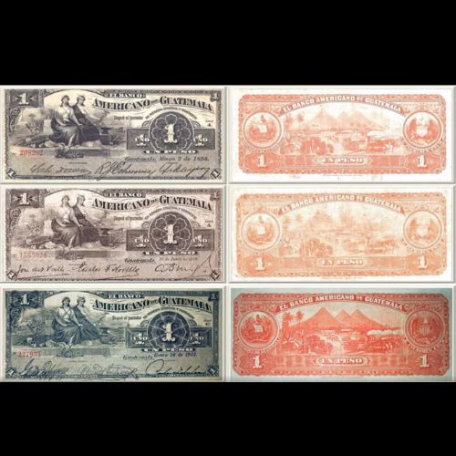 Los billetes de 1 peso que existieron en Guatemala