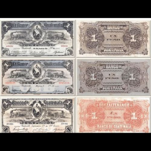 Los billetes de 1 peso que existieron en Guatemala