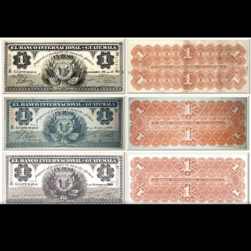 Los billetes de 1 peso que existieron en Guatemala