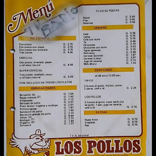 el famoso restaurante en Guatemala llamado Los Pollos