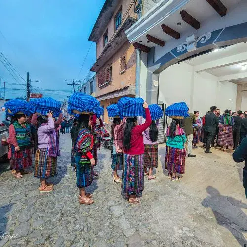 canastas de comida en la pedida de mano en Guatemala