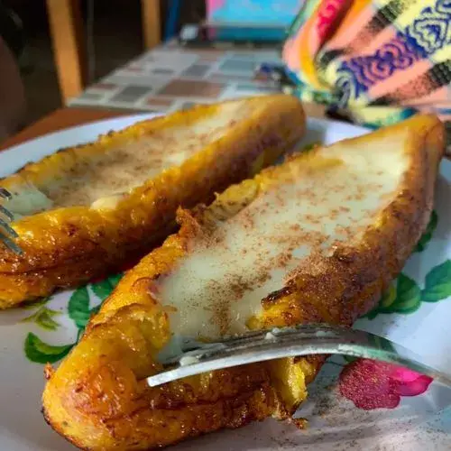 Receta para hacer canoas de plátano