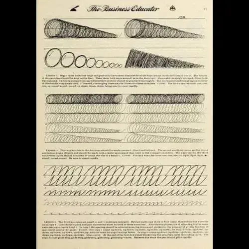 la caligrafía que se impartía en Guatemala