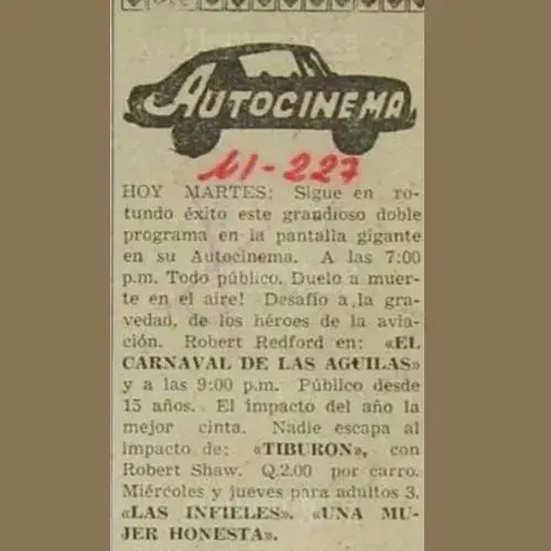 Historia del autocinema que existió en la Calzada Roosevelt
